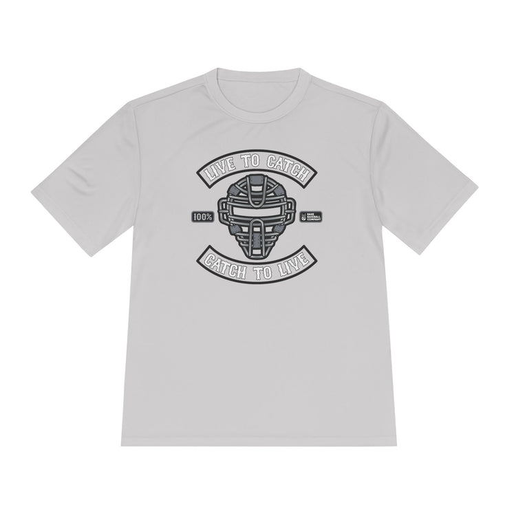 Catch To Live Dry Fit Tee - Rake Baseball Company - RAKE BASEBALL | BASEBALL T-SHIRT | BASEBALL CLOTHING | GOOD VIBES ONLY