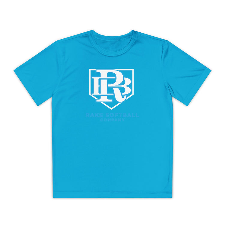 Kids RB Homeplate Softball Dry Fit Tee - Rake Baseball Company - RAKE BASEBALL | BASEBALL T-SHIRT | BASEBALL CLOTHING | GOOD VIBES ONLY