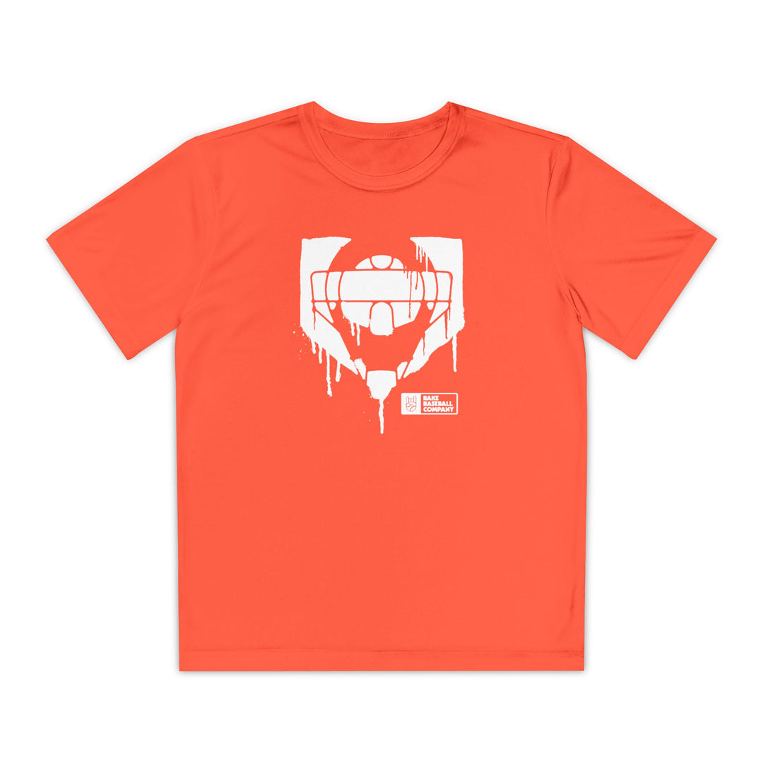 Kids Catcher's Drip Dry Fit Tee - Rake Baseball Company - RAKE BASEBALL | BASEBALL T-SHIRT | BASEBALL CLOTHING | GOOD VIBES ONLY