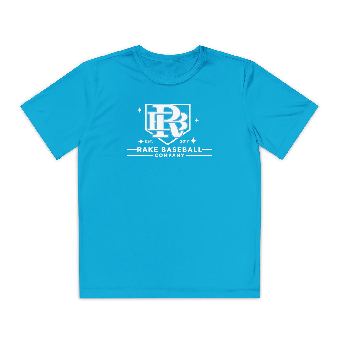 Kids Rake Baseball Homeplate Tee Dry Fit Tee - Rake Baseball Company - RAKE BASEBALL | BASEBALL T-SHIRT | BASEBALL CLOTHING | GOOD VIBES ONLY