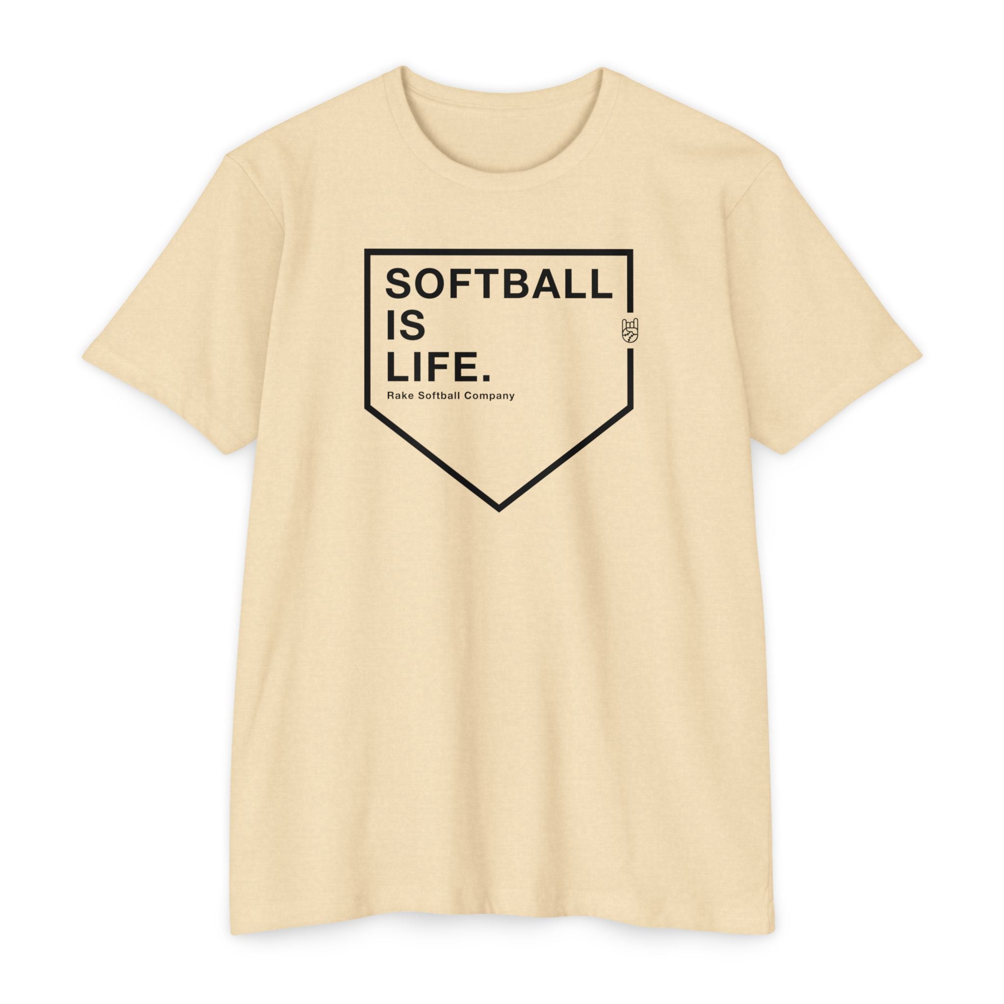 Softball Is Life Tee - Rake Baseball Company - RAKE BASEBALL | BASEBALL T-SHIRT | BASEBALL CLOTHING | GOOD VIBES ONLY