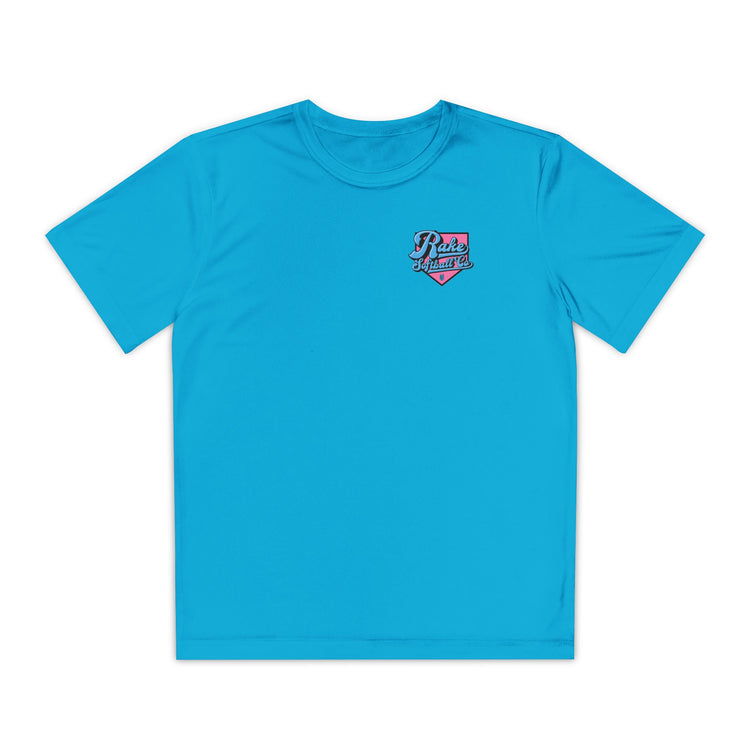 Kids Rake Softball Co. Dry Fit Tee - Rake Baseball Company - RAKE BASEBALL | BASEBALL T-SHIRT | BASEBALL CLOTHING | GOOD VIBES ONLY