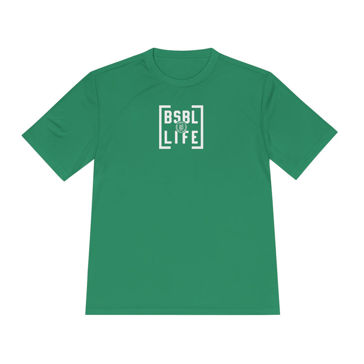 BSBL Life Dry Fit Tee - Rake Baseball Company - RAKE BASEBALL | BASEBALL T-SHIRT | BASEBALL CLOTHING | GOOD VIBES ONLY