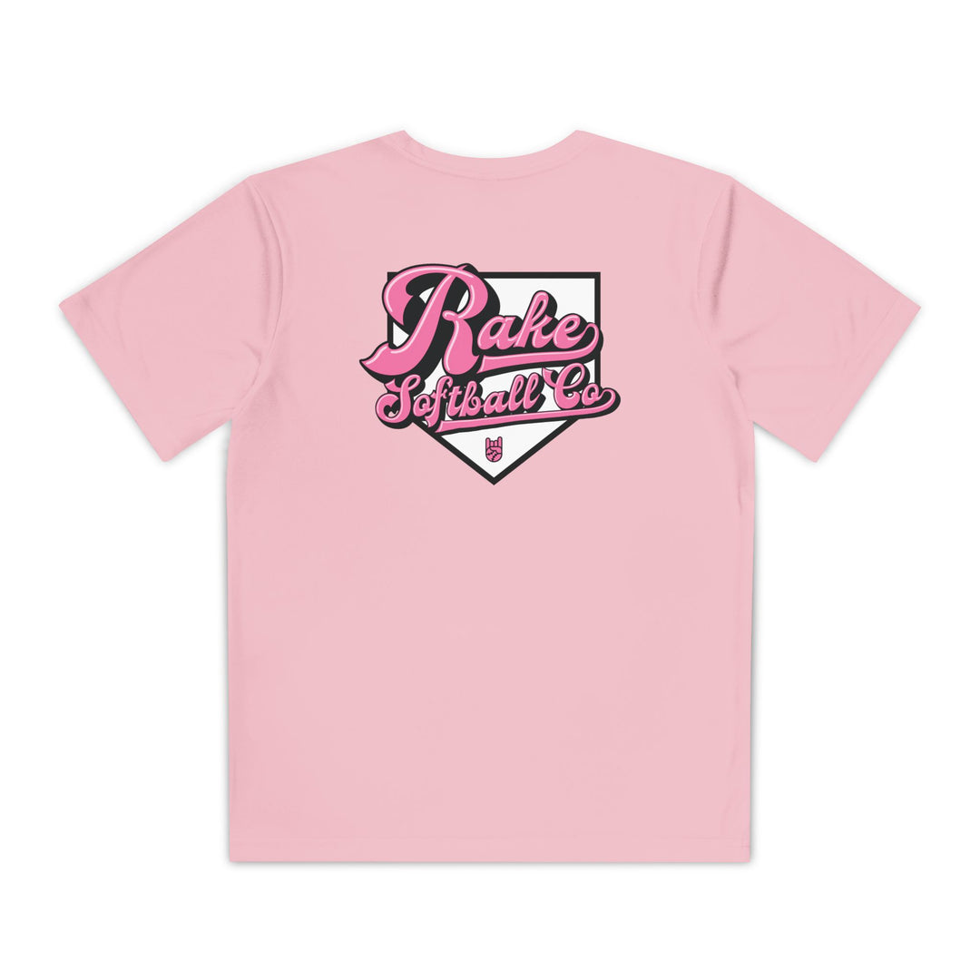 Kids Rake Softball Co. Dry Fit Tee - Rake Baseball Company - RAKE BASEBALL | BASEBALL T-SHIRT | BASEBALL CLOTHING | GOOD VIBES ONLY