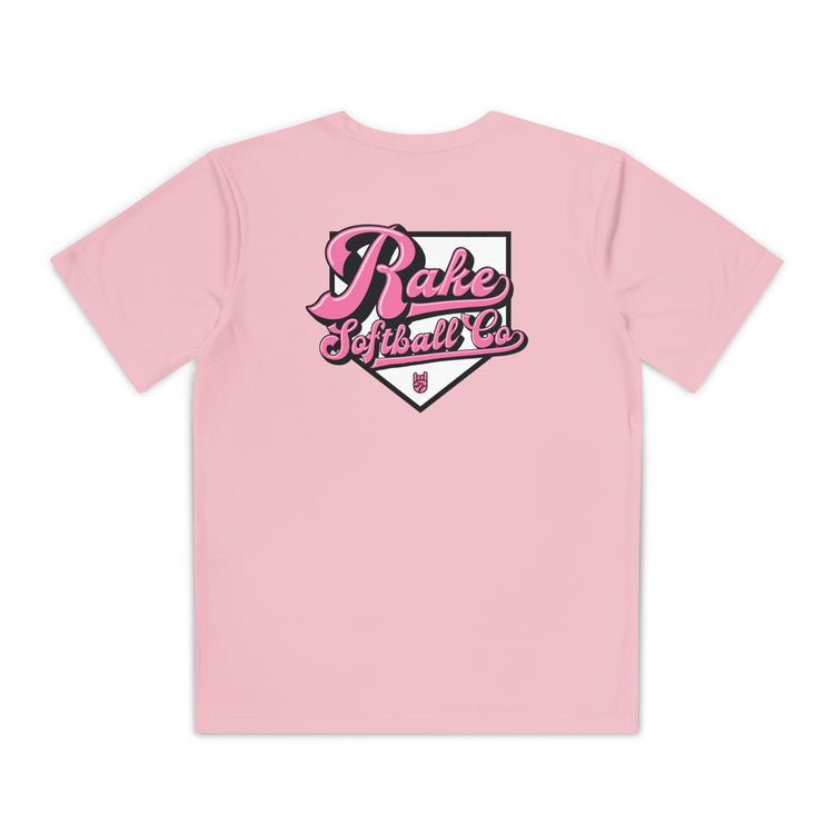Kids Rake Softball Co. Dry Fit Tee - Rake Baseball Company - RAKE BASEBALL | BASEBALL T-SHIRT | BASEBALL CLOTHING | GOOD VIBES ONLY