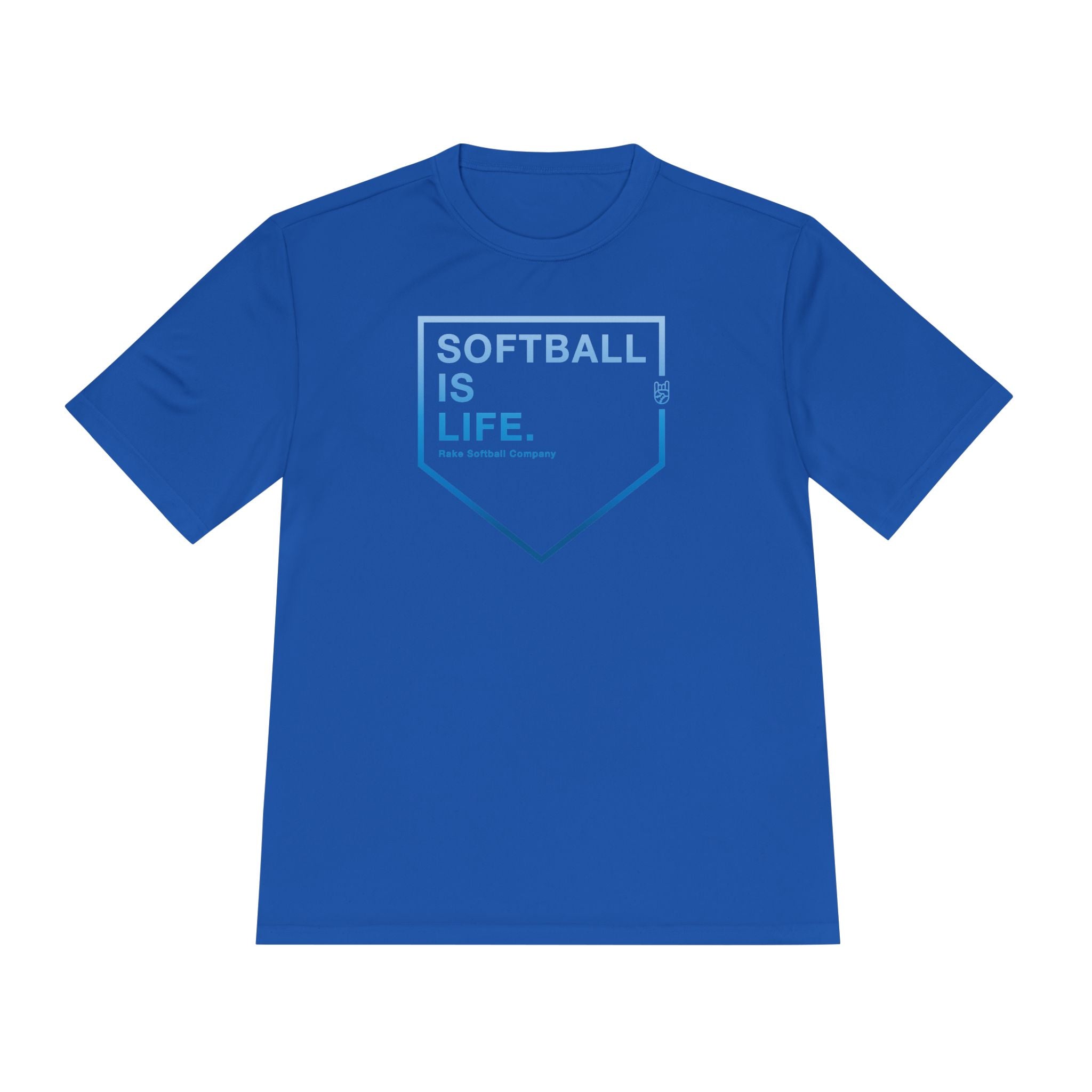 Softball Is Life Dry Fit Tee - Rake Baseball Company - RAKE BASEBALL | BASEBALL T-SHIRT | BASEBALL CLOTHING | GOOD VIBES ONLY