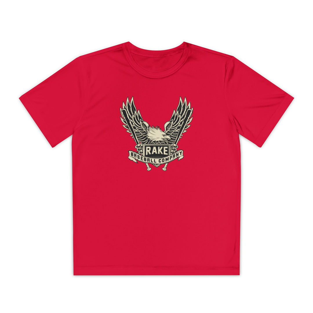 Kids Rake Eagle Dry Fit Tee - Rake Baseball Company - RAKE BASEBALL | BASEBALL T-SHIRT | BASEBALL CLOTHING | GOOD VIBES ONLY