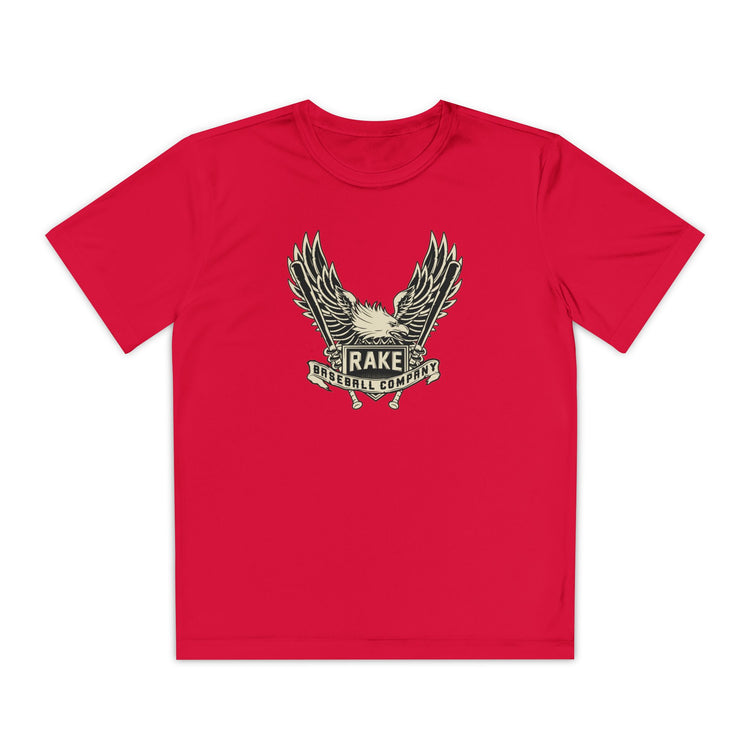 Kids Rake Eagle Dry Fit Tee - Rake Baseball Company - RAKE BASEBALL | BASEBALL T-SHIRT | BASEBALL CLOTHING | GOOD VIBES ONLY
