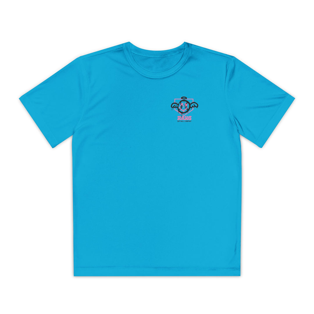 Kids She Angel Drip Softball Dry Fit Tee - Rake Baseball Company - RAKE BASEBALL | BASEBALL T-SHIRT | BASEBALL CLOTHING | GOOD VIBES ONLY