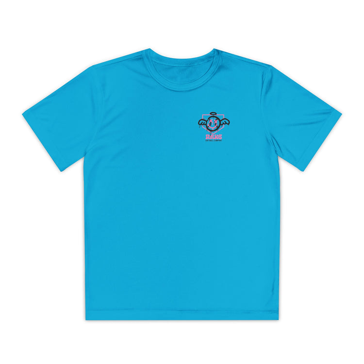 Kids She Angel Drip Softball Dry Fit Tee - Rake Baseball Company - RAKE BASEBALL | BASEBALL T-SHIRT | BASEBALL CLOTHING | GOOD VIBES ONLY