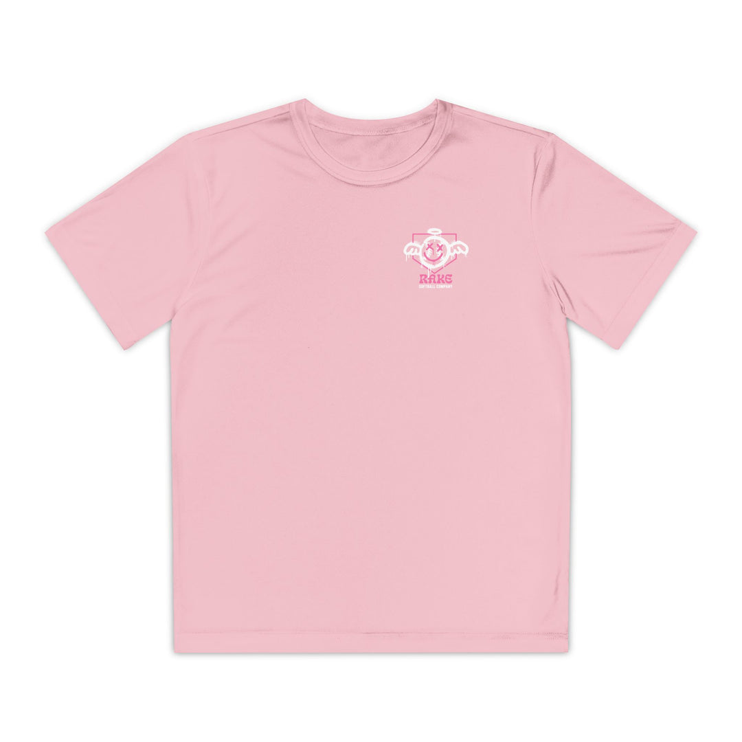 Kids She Angel Drip Softball Dry Fit Tee - Rake Baseball Company - RAKE BASEBALL | BASEBALL T-SHIRT | BASEBALL CLOTHING | GOOD VIBES ONLY