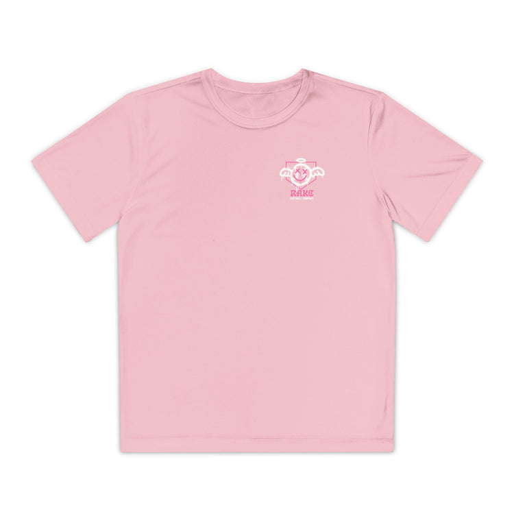 Kids She Angel Drip Softball Dry Fit Tee - Rake Baseball Company - RAKE BASEBALL | BASEBALL T-SHIRT | BASEBALL CLOTHING | GOOD VIBES ONLY