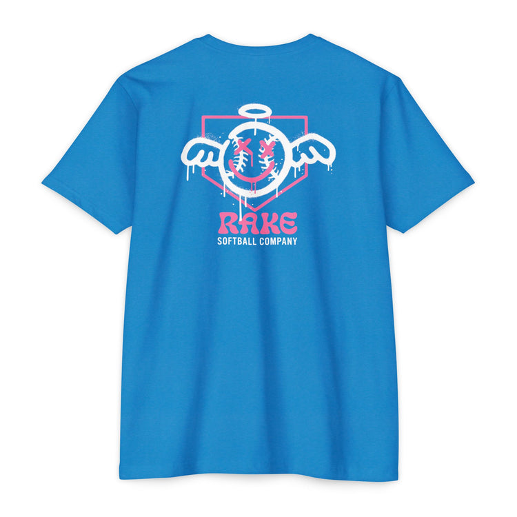 She Angel Drip Softball Tee - Rake Baseball Company - RAKE BASEBALL | BASEBALL T-SHIRT | BASEBALL CLOTHING | GOOD VIBES ONLY