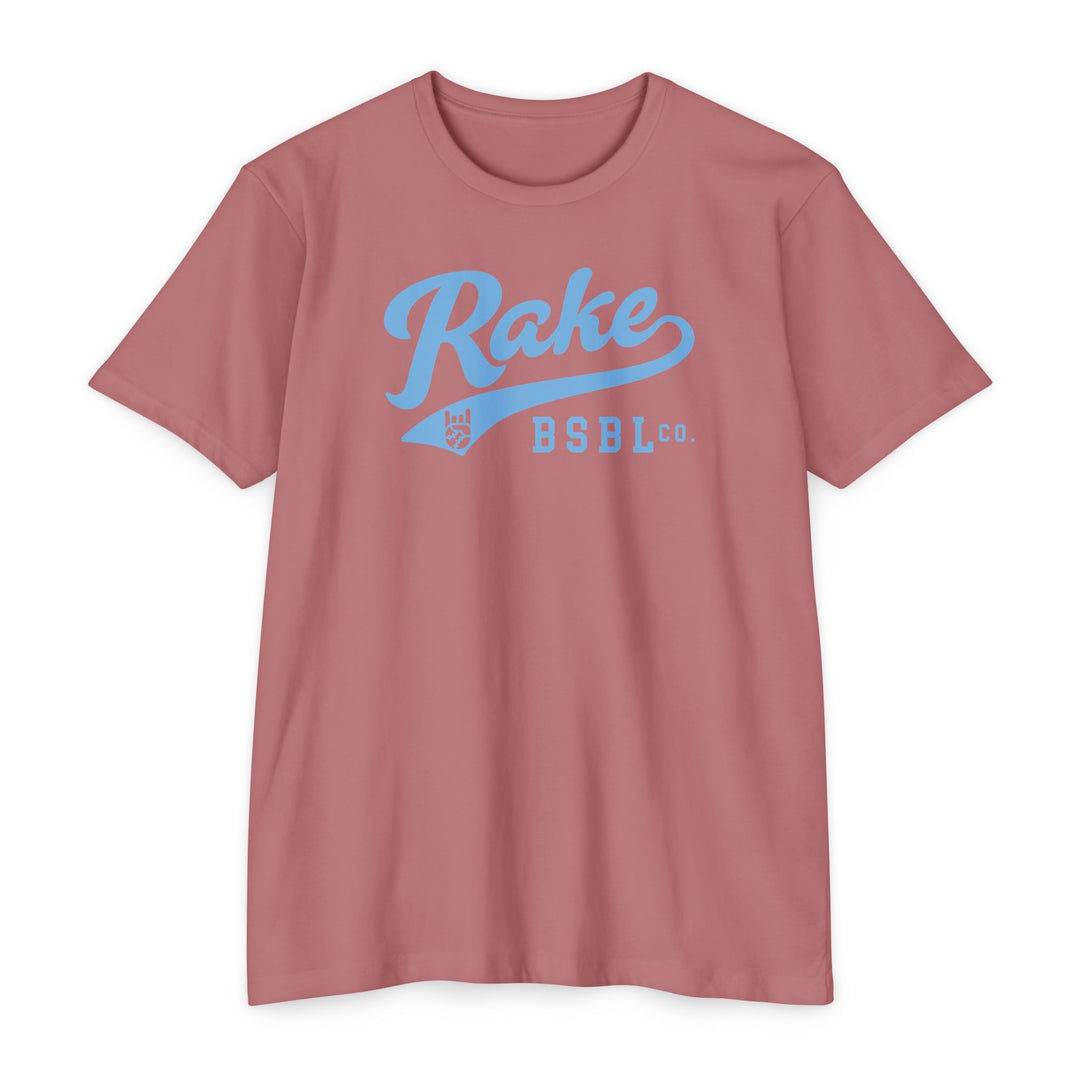 Rake Light Blue Script Tee