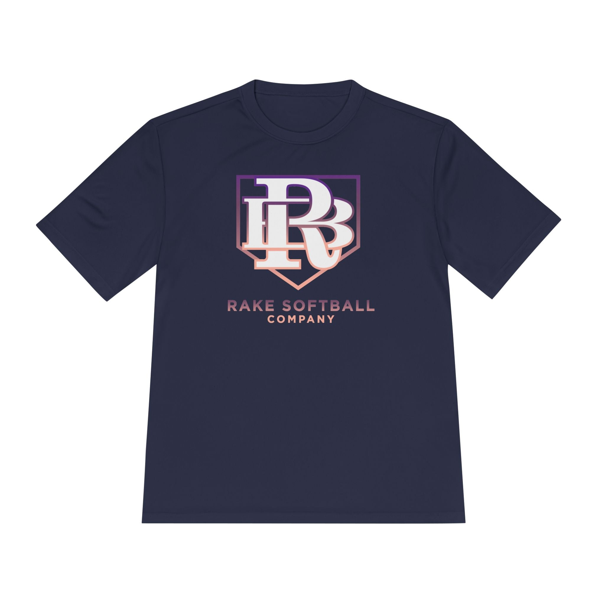 RB Homeplate Softball Dry Fit Tee - Rake Baseball Company - RAKE BASEBALL | BASEBALL T-SHIRT | BASEBALL CLOTHING | GOOD VIBES ONLY