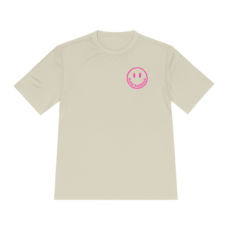 Rake Smile Dry Fit Tee - Rake Baseball Company - RAKE BASEBALL | BASEBALL T-SHIRT | BASEBALL CLOTHING | GOOD VIBES ONLY