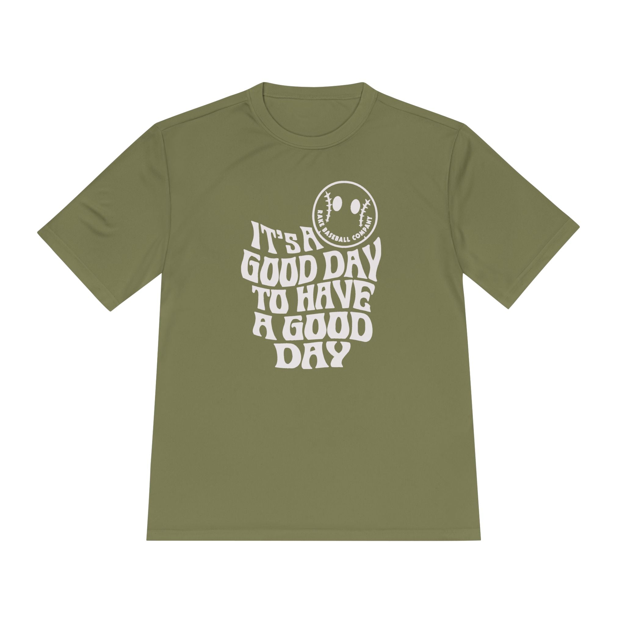 It's A Good Day Dry Fit Tee - Rake Baseball Company - RAKE BASEBALL | BASEBALL T-SHIRT | BASEBALL CLOTHING | GOOD VIBES ONLY