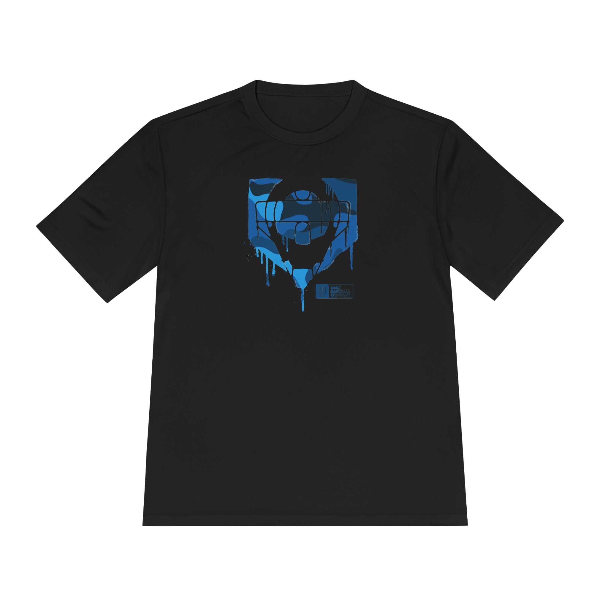 Catcher's Blue Camo Drip Dry Fit Tee - Rake Baseball Company - RAKE BASEBALL | BASEBALL T-SHIRT | BASEBALL CLOTHING | GOOD VIBES ONLY