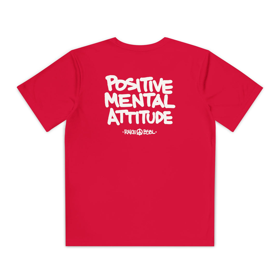 Kids Positive Mental Attitude Dry Fit Tee - Rake Baseball Company - RAKE BASEBALL | BASEBALL T-SHIRT | BASEBALL CLOTHING | GOOD VIBES ONLY