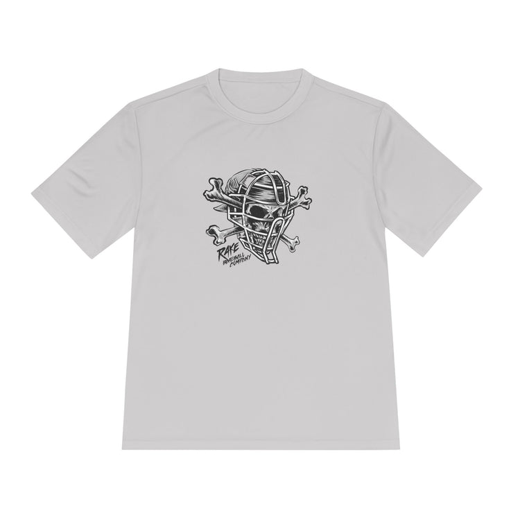 Skull & Bones Catching Dry Fit Tee - Rake Baseball Company - RAKE BASEBALL | BASEBALL T-SHIRT | BASEBALL CLOTHING | GOOD VIBES ONLY