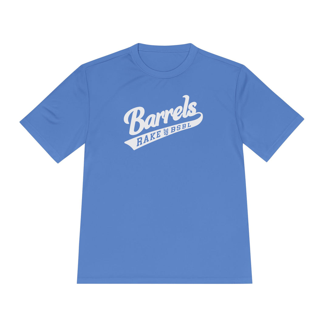 Barrels Dry Fit Tee - Rake Baseball Company - RAKE BASEBALL | BASEBALL T-SHIRT | BASEBALL CLOTHING | GOOD VIBES ONLY