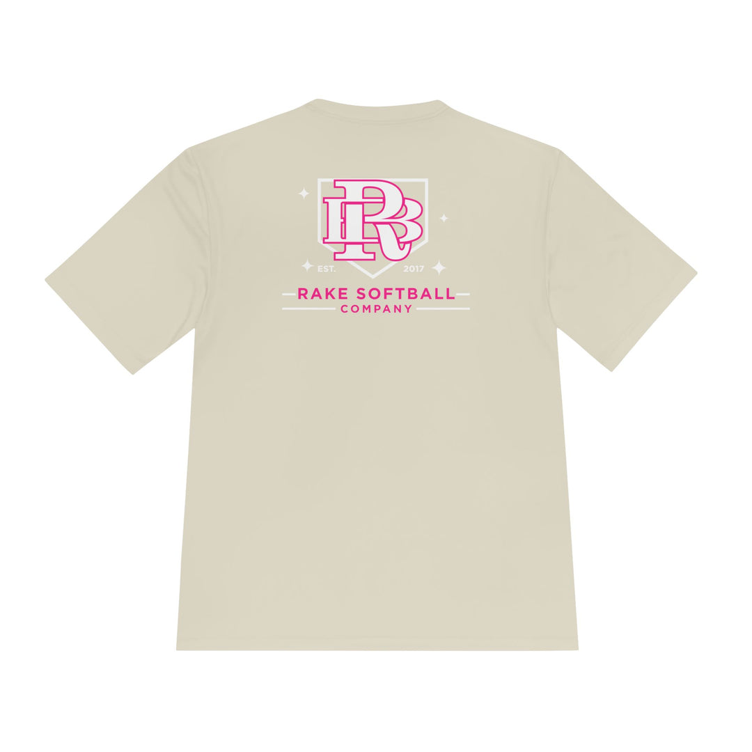 RB Homeplate Softball Dry Fit Tee - Rake Baseball Company - RAKE BASEBALL | BASEBALL T-SHIRT | BASEBALL CLOTHING | GOOD VIBES ONLY