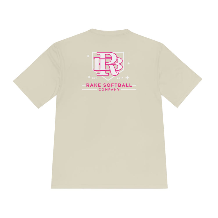RB Homeplate Softball Dry Fit Tee - Rake Baseball Company - RAKE BASEBALL | BASEBALL T-SHIRT | BASEBALL CLOTHING | GOOD VIBES ONLY