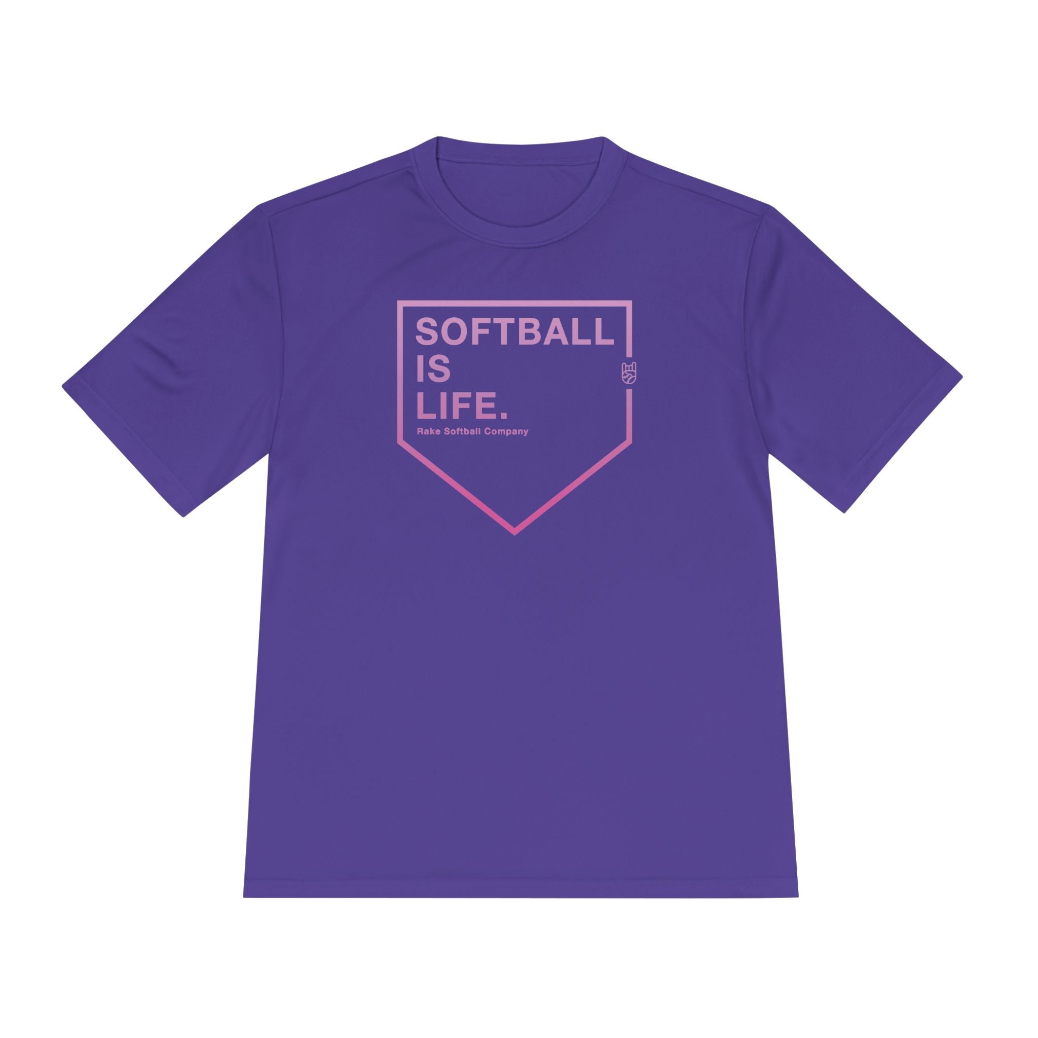 Softball Is Life Dry Fit Tee - Rake Baseball Company - RAKE BASEBALL | BASEBALL T-SHIRT | BASEBALL CLOTHING | GOOD VIBES ONLY