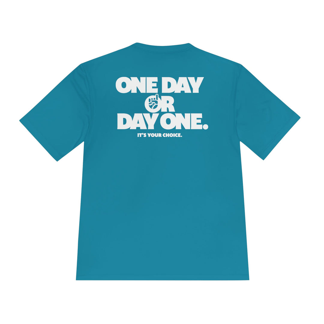 One Day or Day One Dry Fit Tee - Rake Baseball Company - RAKE BASEBALL | BASEBALL T-SHIRT | BASEBALL CLOTHING | GOOD VIBES ONLY