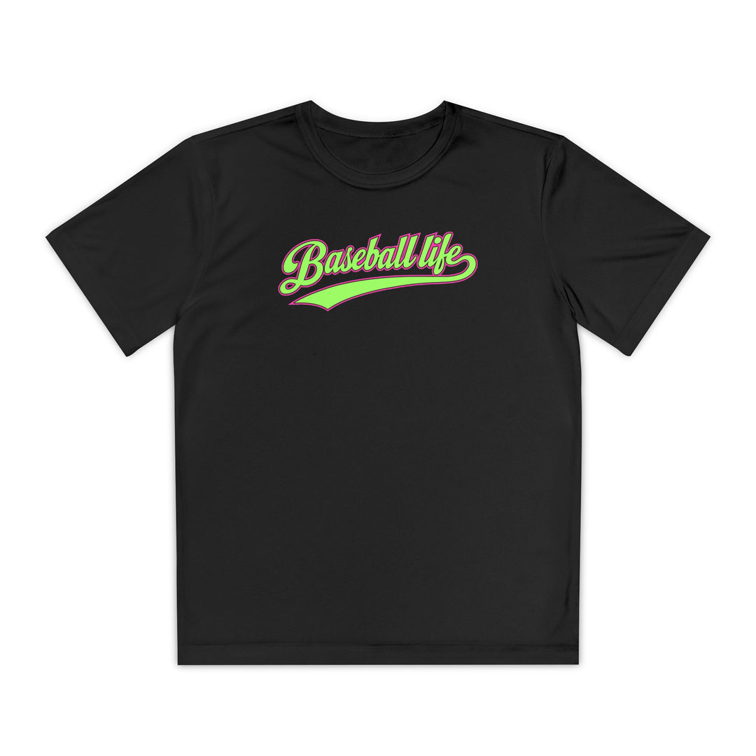 Kids Baseball Life Green Edition Dry Fit Tee