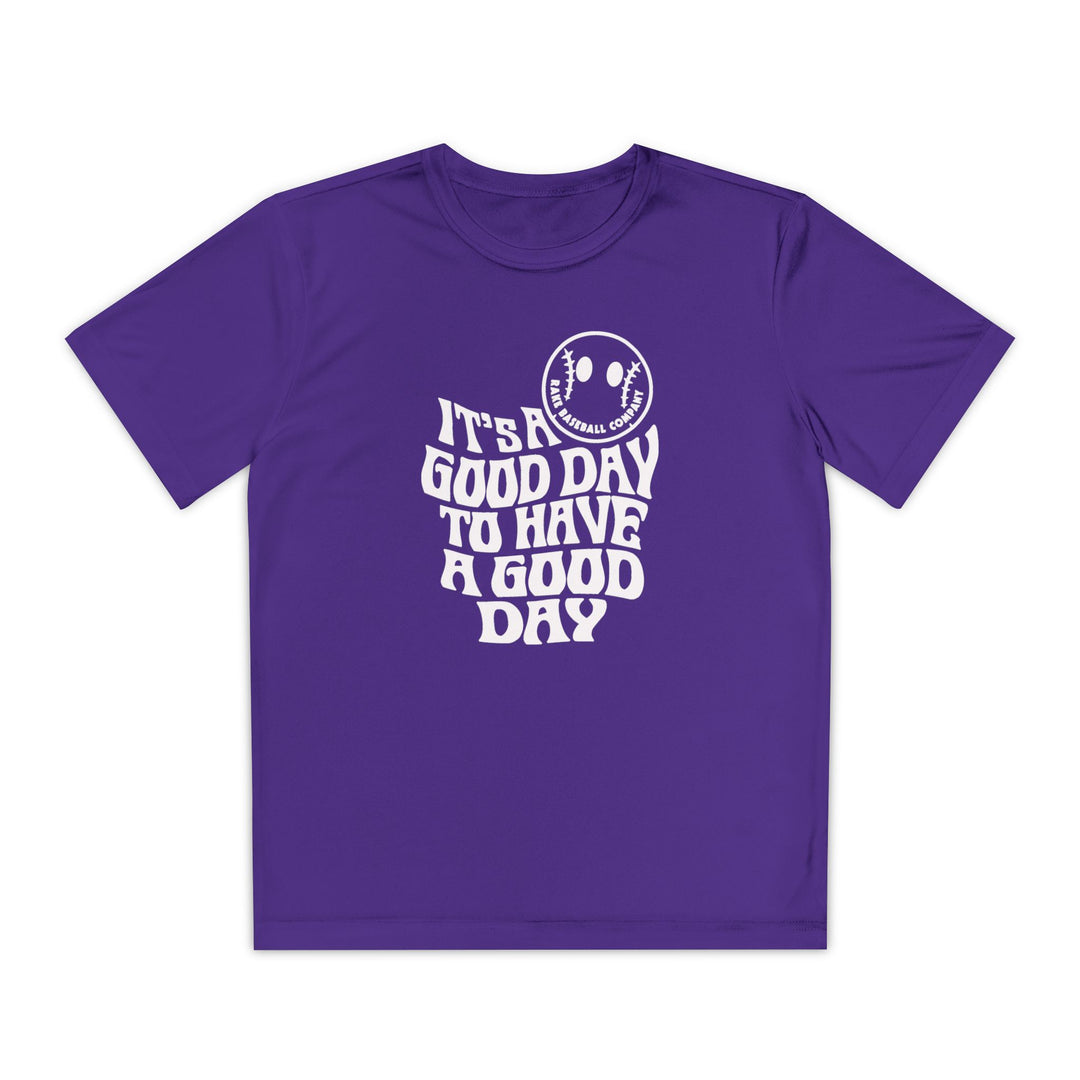 Kids It's A Good Day Dry Fit Tee - Rake Baseball Company - RAKE BASEBALL | BASEBALL T-SHIRT | BASEBALL CLOTHING | GOOD VIBES ONLY