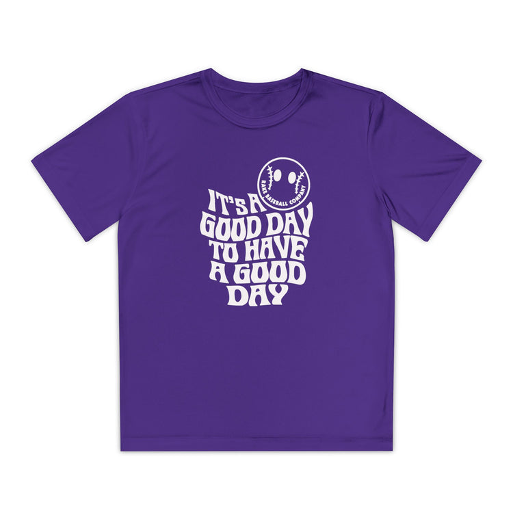 Kids It's A Good Day Dry Fit Tee - Rake Baseball Company - RAKE BASEBALL | BASEBALL T-SHIRT | BASEBALL CLOTHING | GOOD VIBES ONLY