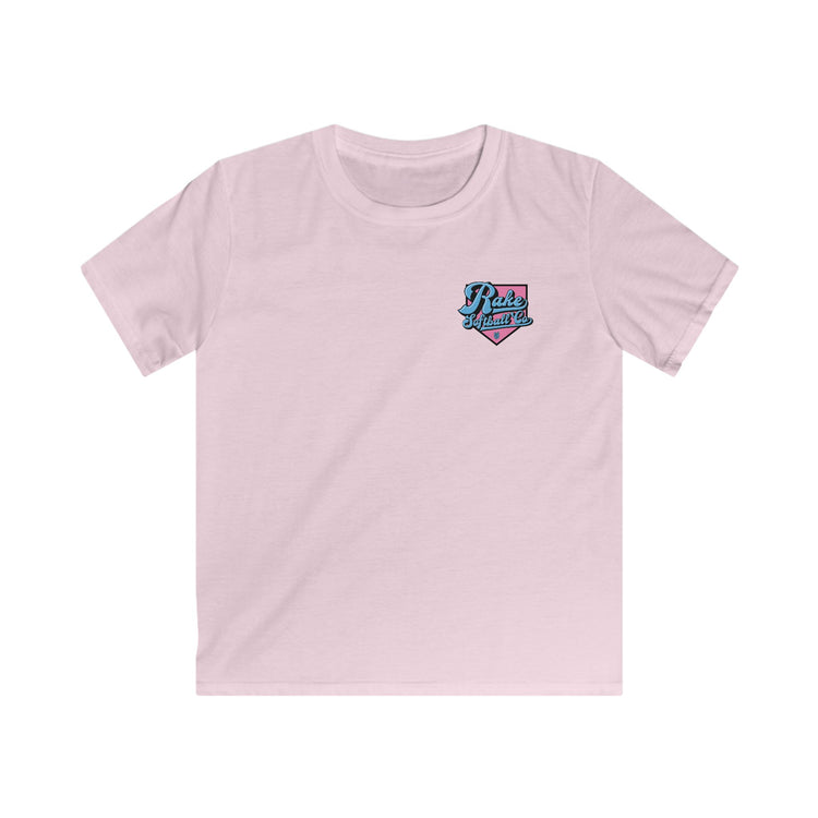 Kids Rake Softball Co. Tee - Rake Baseball Company - RAKE BASEBALL | BASEBALL T-SHIRT | BASEBALL CLOTHING | GOOD VIBES ONLY