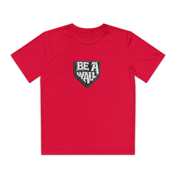 Kids Be A Wall Dry Fit Tee - Rake Baseball Company - RAKE BASEBALL | BASEBALL T-SHIRT | BASEBALL CLOTHING | GOOD VIBES ONLY