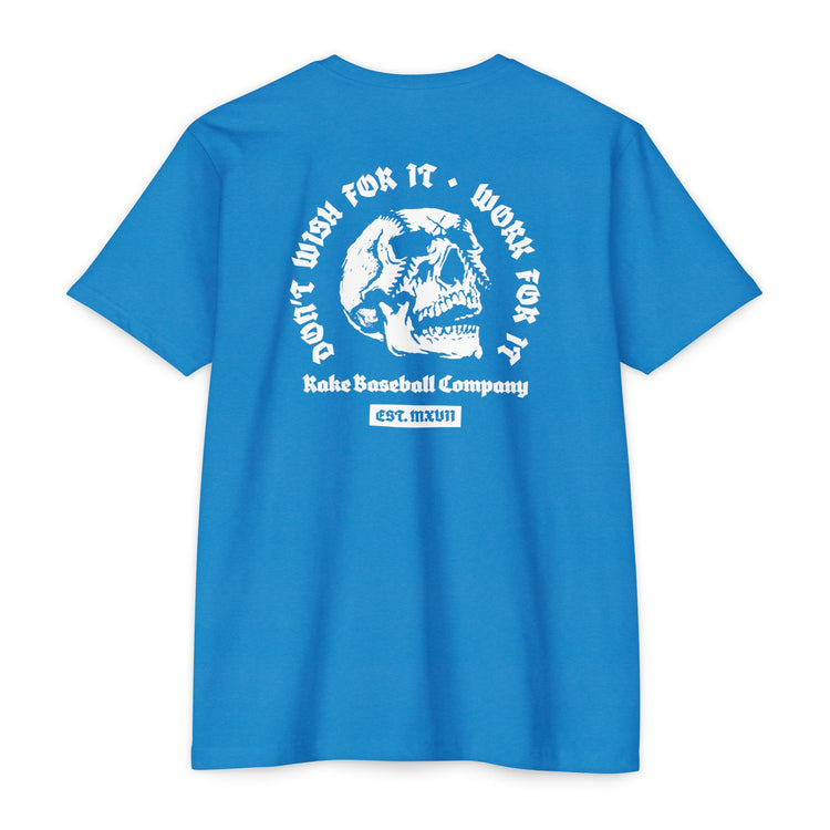Skull Work For It Tee - Rake Baseball Company - RAKE BASEBALL | BASEBALL T-SHIRT | BASEBALL CLOTHING | GOOD VIBES ONLY