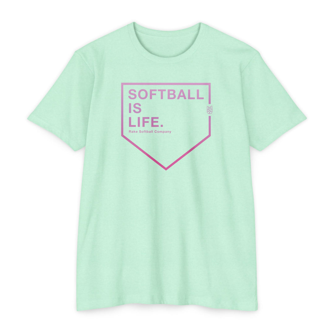 Softball Is Life Tee - Rake Baseball Company - RAKE BASEBALL | BASEBALL T-SHIRT | BASEBALL CLOTHING | GOOD VIBES ONLY