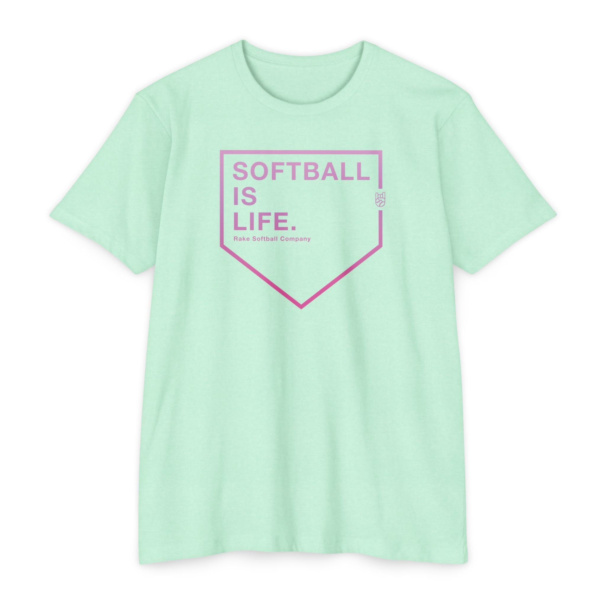 Softball Is Life Tee - Rake Baseball Company - RAKE BASEBALL | BASEBALL T-SHIRT | BASEBALL CLOTHING | GOOD VIBES ONLY