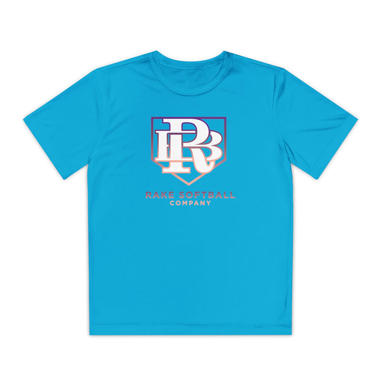 Kids RB Homeplate Softball Dry Fit Tee - Rake Baseball Company - RAKE BASEBALL | BASEBALL T-SHIRT | BASEBALL CLOTHING | GOOD VIBES ONLY