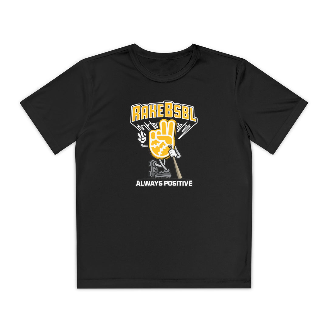 Kids "Always Positive" Dry Fit Tee - Rake Baseball Company - RAKE BASEBALL | BASEBALL T-SHIRT | BASEBALL CLOTHING | GOOD VIBES ONLY