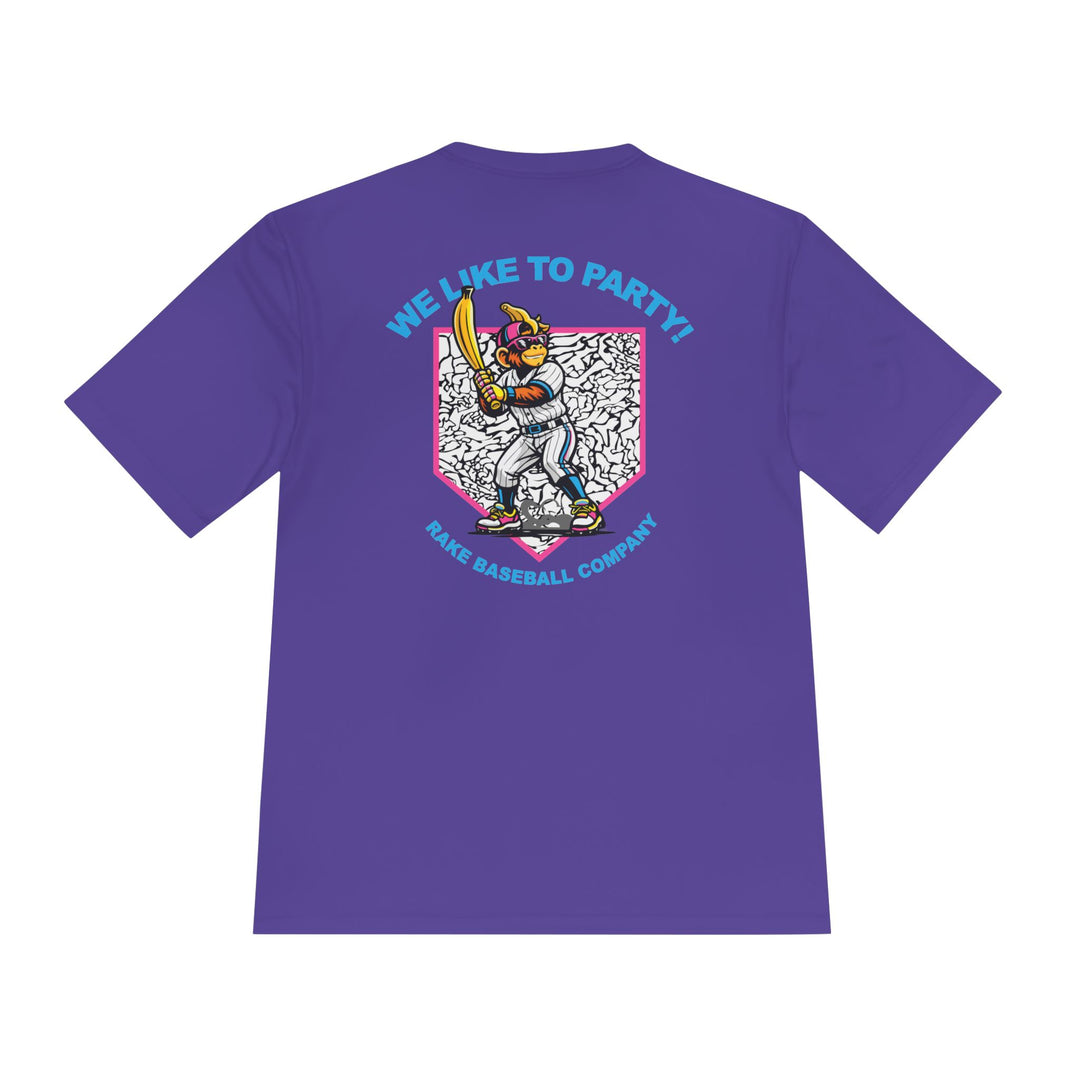 Party Animals Inspired Dry Fit Tee - Rake Baseball Company - RAKE BASEBALL | BASEBALL T-SHIRT | BASEBALL CLOTHING | GOOD VIBES ONLY
