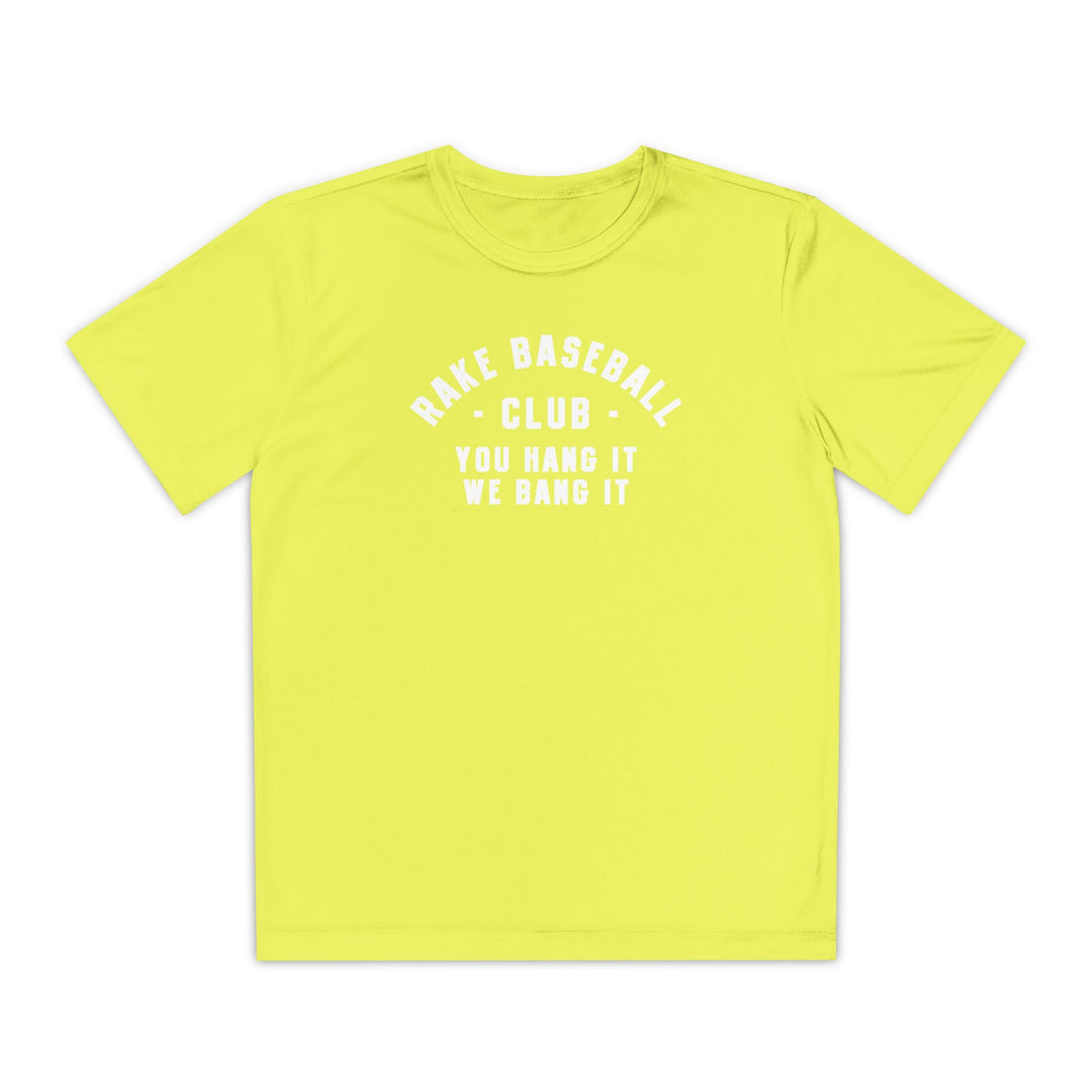 Kids Rake Baseball Club Dry Fit Tee - Rake Baseball Company - RAKE BASEBALL | BASEBALL T-SHIRT | BASEBALL CLOTHING | GOOD VIBES ONLY