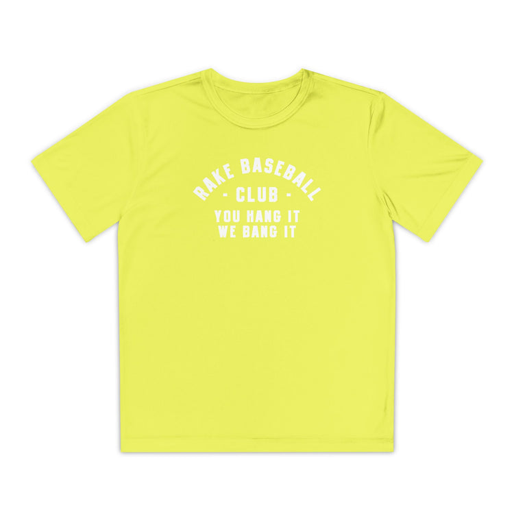 Kids Rake Baseball Club Dry Fit Tee - Rake Baseball Company - RAKE BASEBALL | BASEBALL T-SHIRT | BASEBALL CLOTHING | GOOD VIBES ONLY