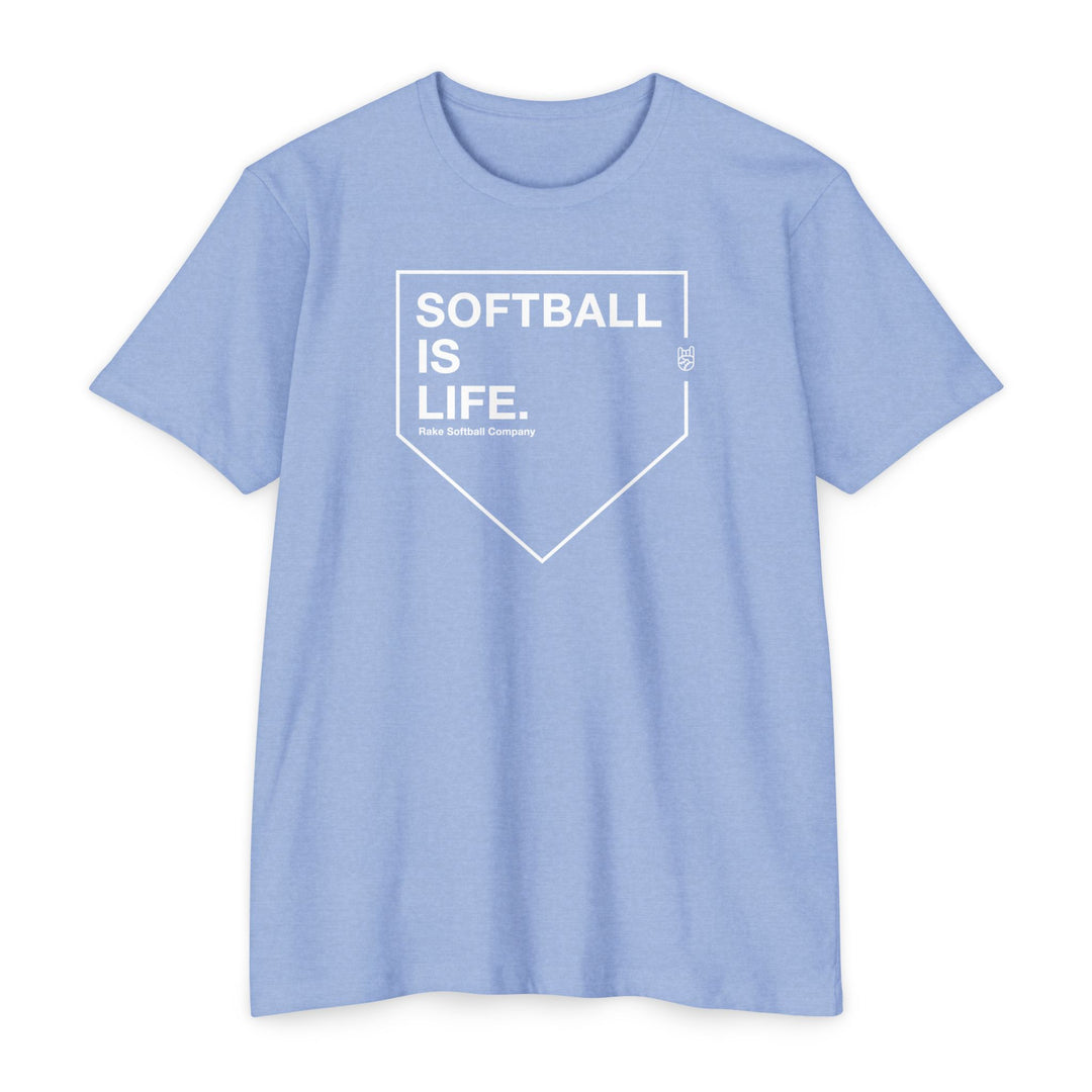 Softball Is Life Tee - Rake Baseball Company - RAKE BASEBALL | BASEBALL T-SHIRT | BASEBALL CLOTHING | GOOD VIBES ONLY