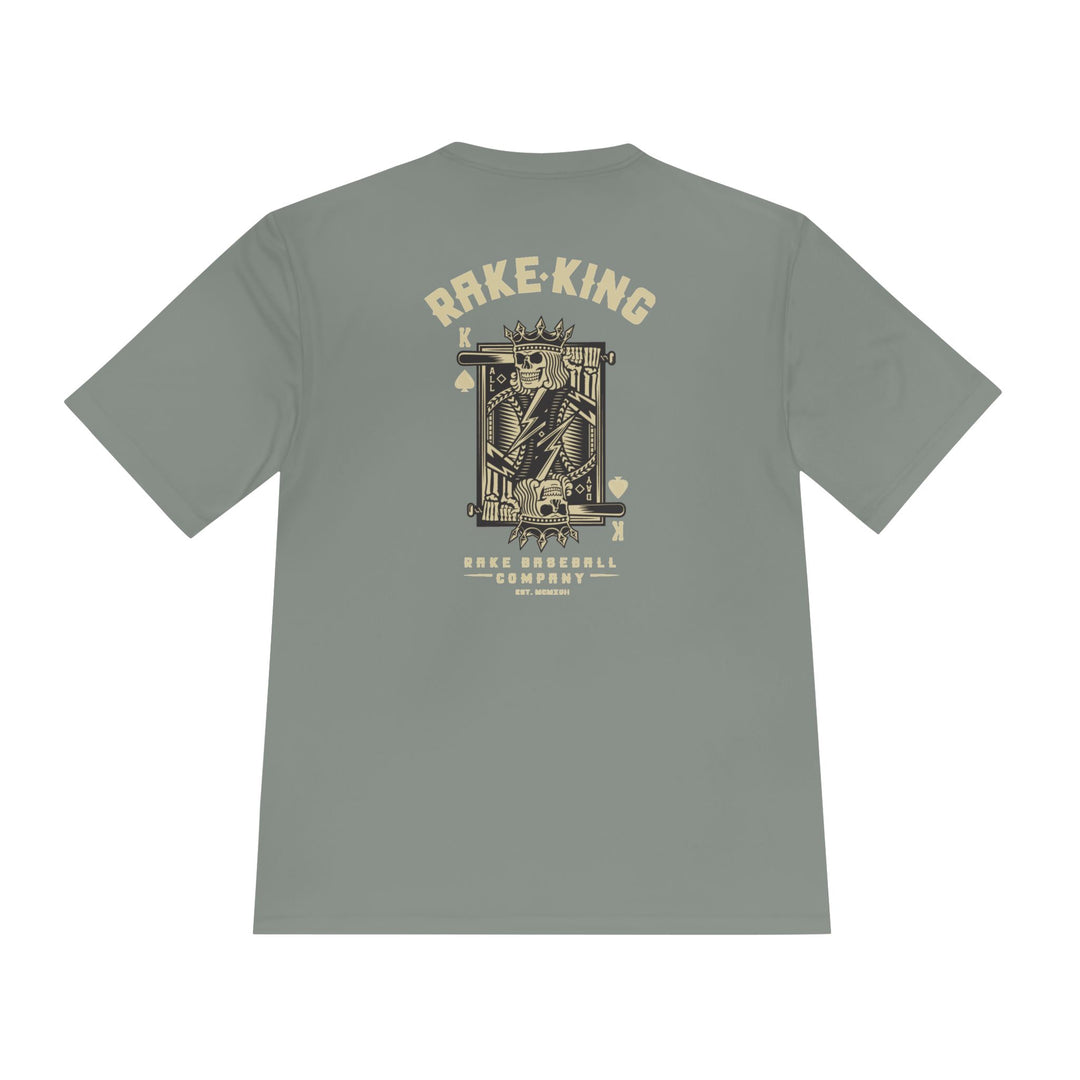 Rake King Dry Fit Tee - Rake Baseball Company - RAKE BASEBALL | BASEBALL T-SHIRT | BASEBALL CLOTHING | GOOD VIBES ONLY
