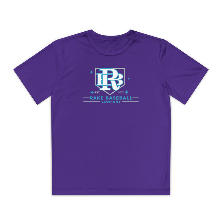 Kids Rake Baseball Homeplate Tee Dry Fit Tee - Rake Baseball Company - RAKE BASEBALL | BASEBALL T-SHIRT | BASEBALL CLOTHING | GOOD VIBES ONLY
