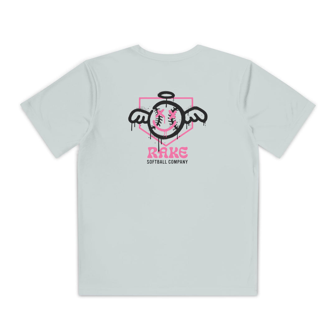 Kids She Angel Drip Softball Dry Fit Tee - Rake Baseball Company - RAKE BASEBALL | BASEBALL T-SHIRT | BASEBALL CLOTHING | GOOD VIBES ONLY