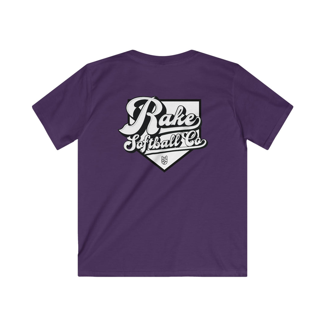 Kids Rake Softball Co. Tee - Rake Baseball Company - RAKE BASEBALL | BASEBALL T-SHIRT | BASEBALL CLOTHING | GOOD VIBES ONLY