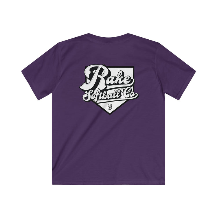 Kids Rake Softball Co. Tee - Rake Baseball Company - RAKE BASEBALL | BASEBALL T-SHIRT | BASEBALL CLOTHING | GOOD VIBES ONLY