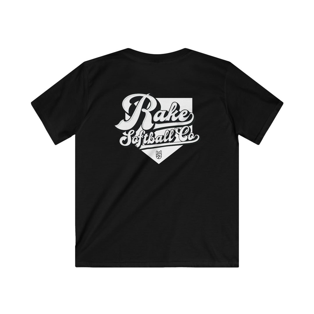 Kids Rake Softball Co. Tee - Rake Baseball Company - RAKE BASEBALL | BASEBALL T-SHIRT | BASEBALL CLOTHING | GOOD VIBES ONLY