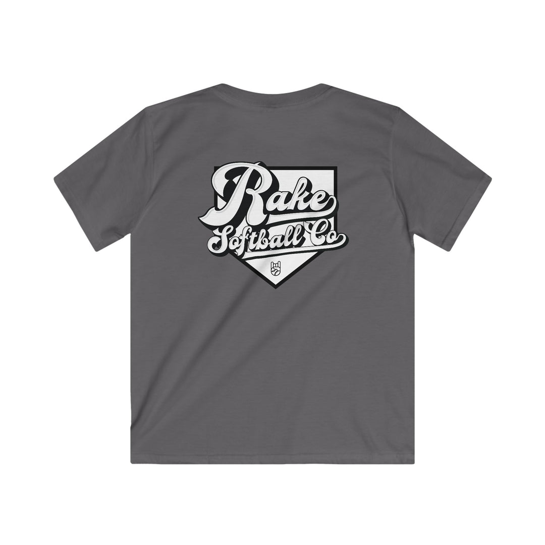 Kids Rake Softball Co. Tee - Rake Baseball Company - RAKE BASEBALL | BASEBALL T-SHIRT | BASEBALL CLOTHING | GOOD VIBES ONLY